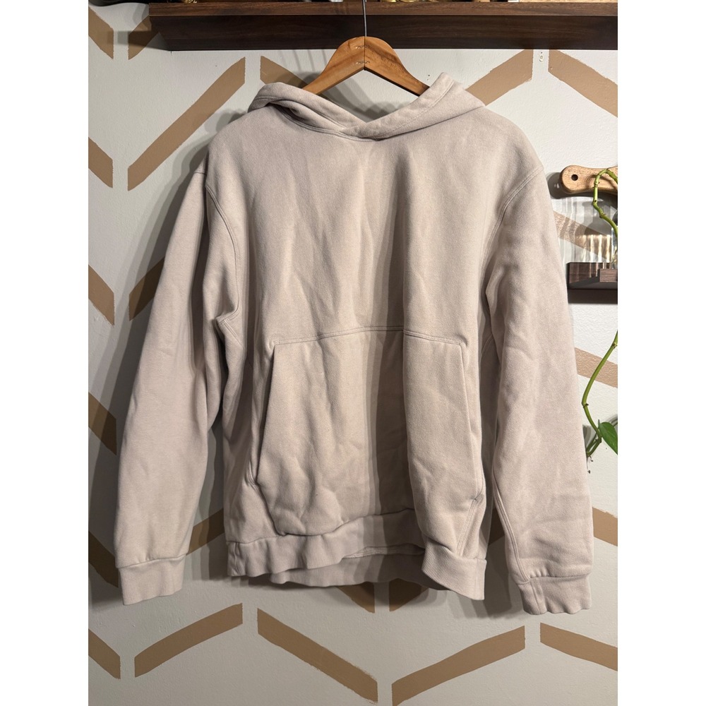 Lululemon Steady State Hoodie Women Medium Tan Relaxed Fleece Sweatshirt